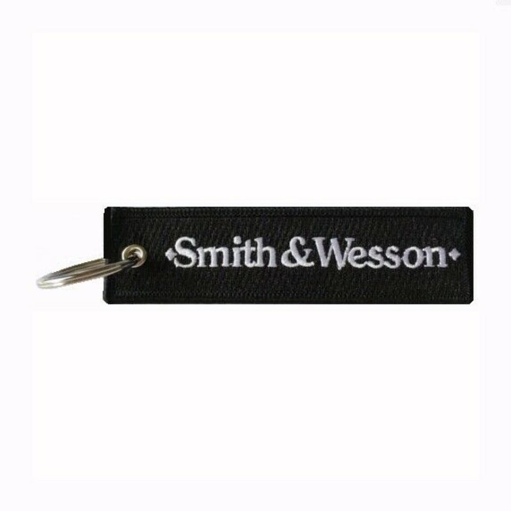 Smith & Wesson Black-Silver Key Chain - NEW Fast Ship